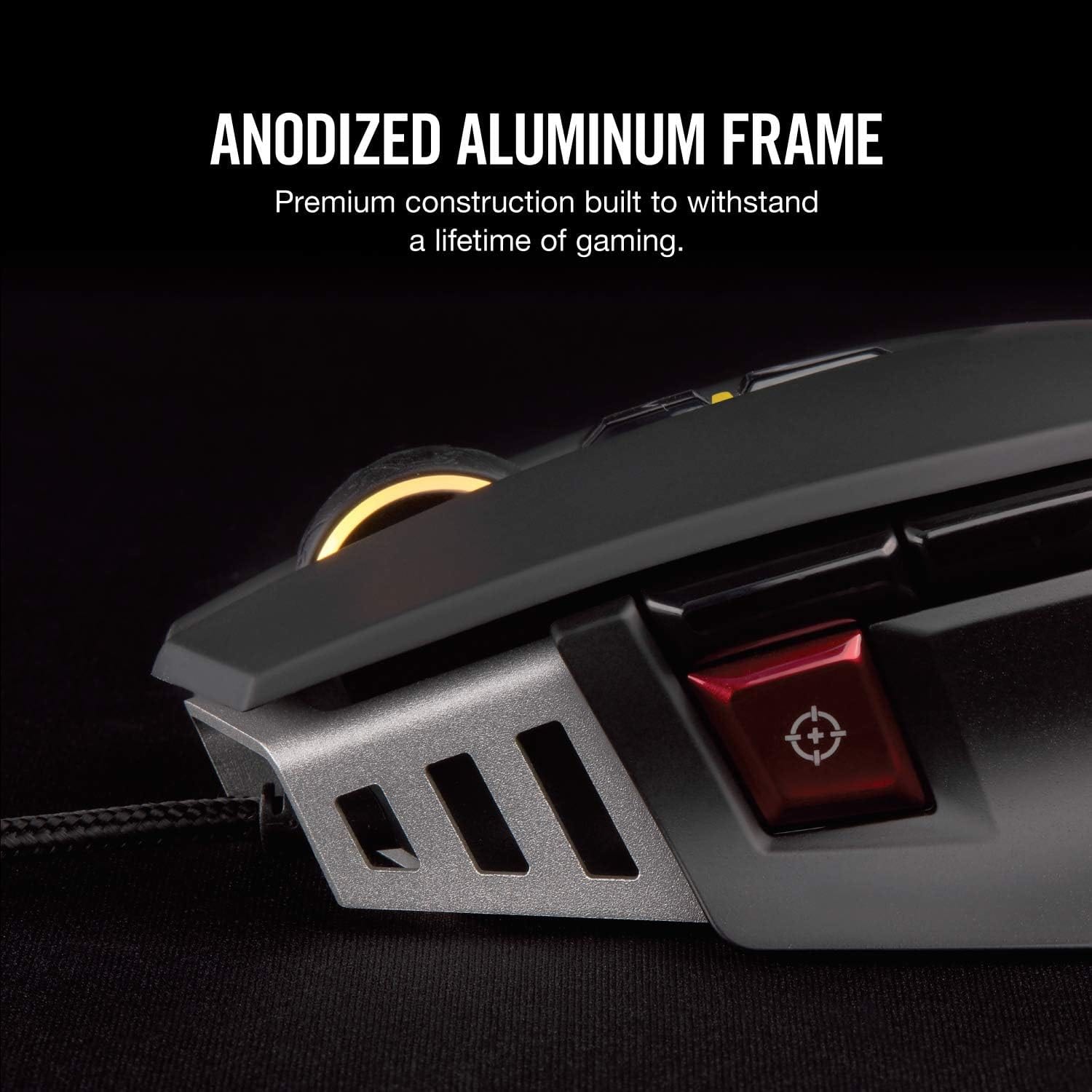 Corsair M65 RGB Elite – Wired FPS and MOBA Gaming Mouse– 18,000 DPI Optical Sensor , Black