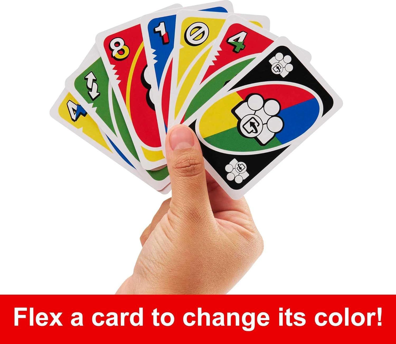 UNO Flex Card Game, Fun Games for Adult and Party Game Night, 2 to 6 Players