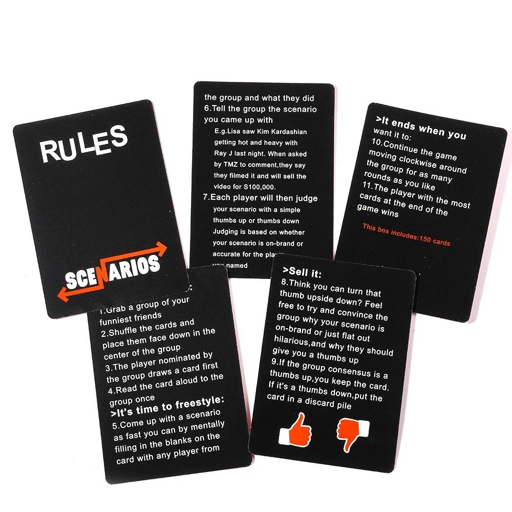 Scenarios - Fun Card game with Absurd and hilarious Situations - Adult Family and Party Game