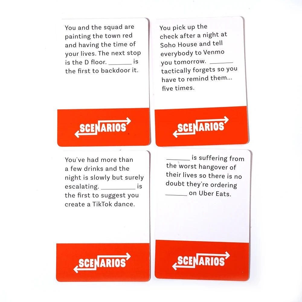 Scenarios - Fun Card game with Absurd and hilarious Situations - Adult Family and Party Game