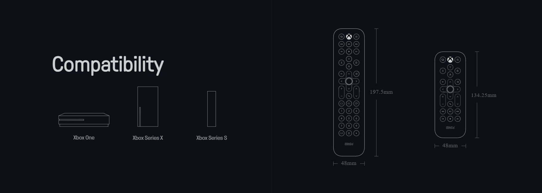 8Bitdo Media Remote Controller for Xbox One, Xbox Series X and Xbox Series S