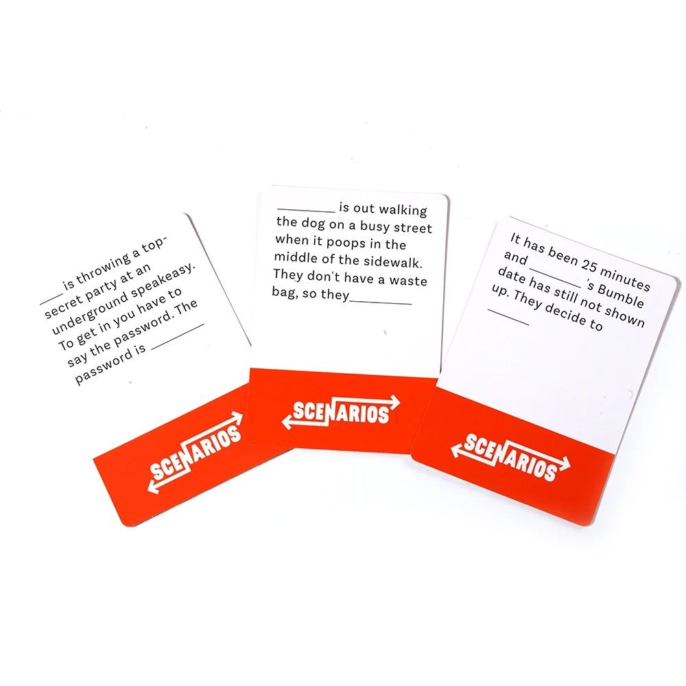 Scenarios - Fun Card game with Absurd and hilarious Situations - Adult Family and Party Game