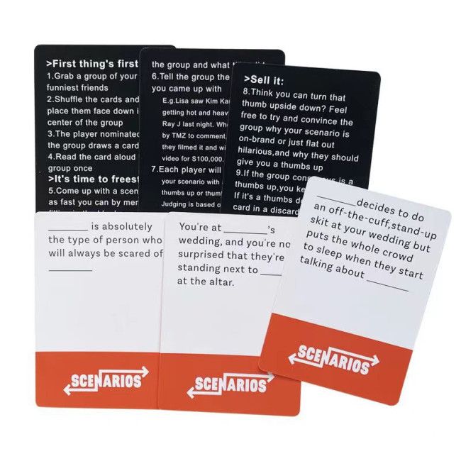 Scenarios - Fun Card game with Absurd and hilarious Situations - Adult Family and Party Game
