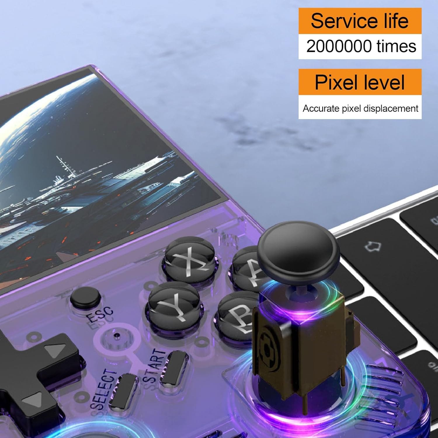 D-R35PLUS Handheld Game Console, 10,000+ Games Optional, Built in Emulators, 3.5 Inch IPS Screen 4 Core 1.5 GHZ Pocket Gaming Console