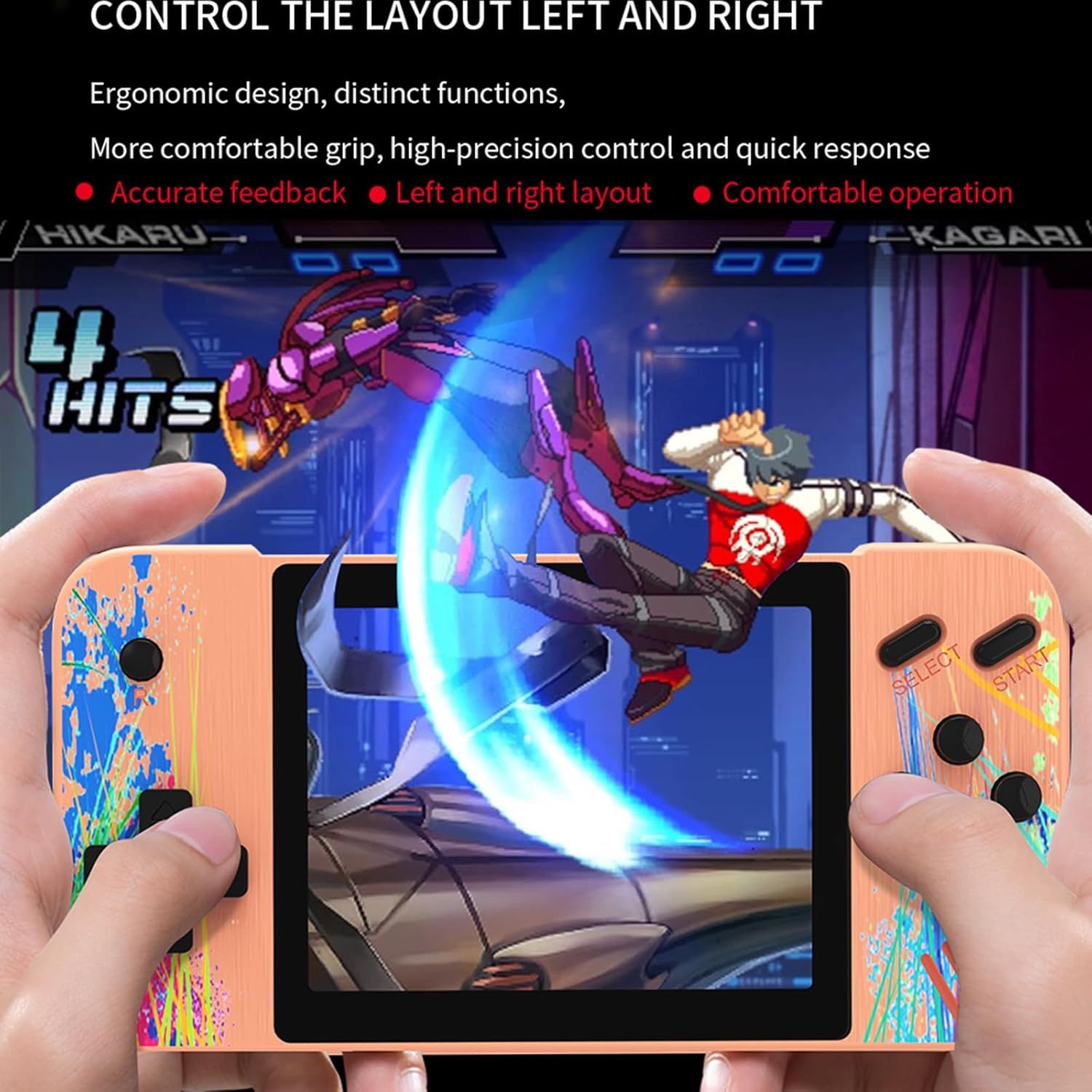 G3 Handheld Game Console 8-Bit Portable Classic Retro Game Consoles Built-in 800 Video Games 3.5 Inch Horizontal Screen Design