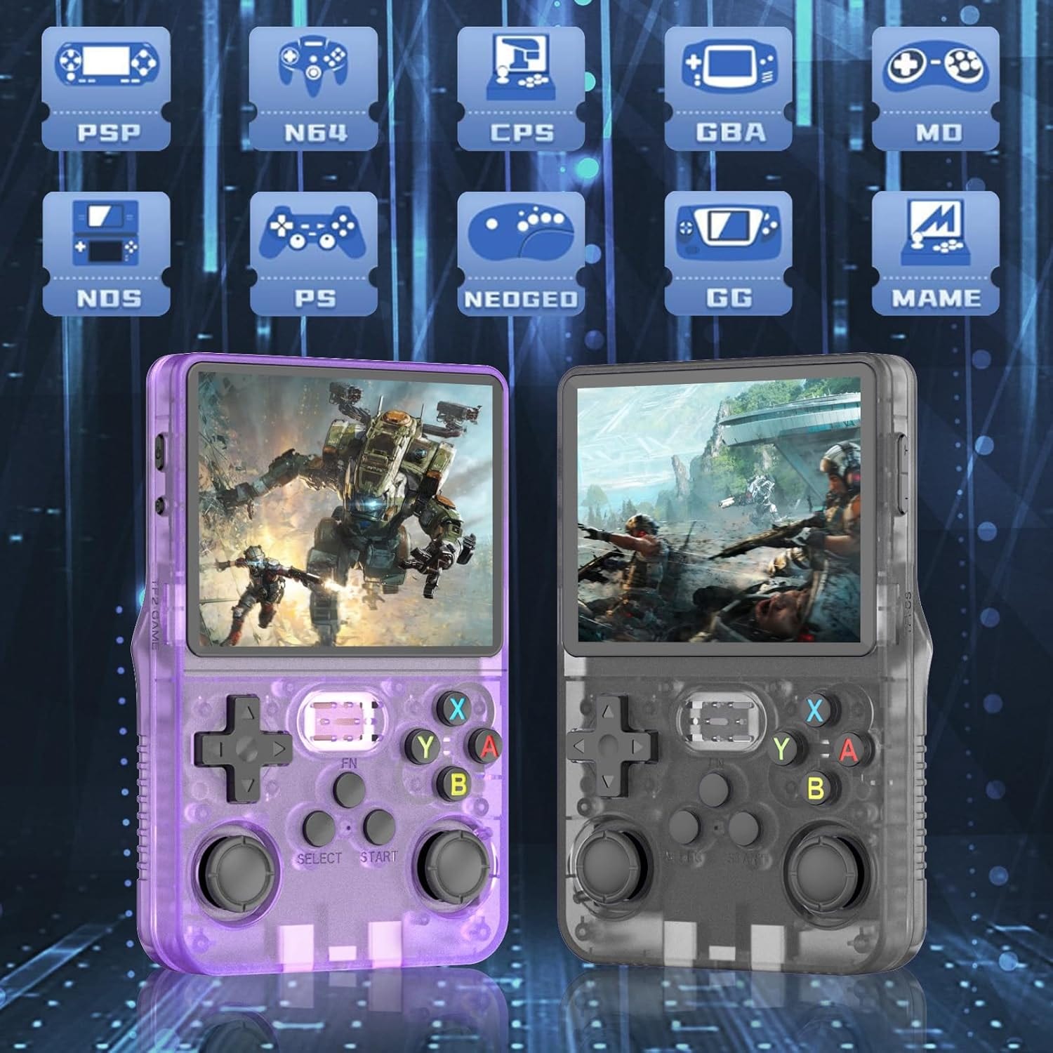 R36S Handheld Game Console,3.5-Inch IPS Screen Retro Gaming Console,3500mAh,Built in 15000+ Games