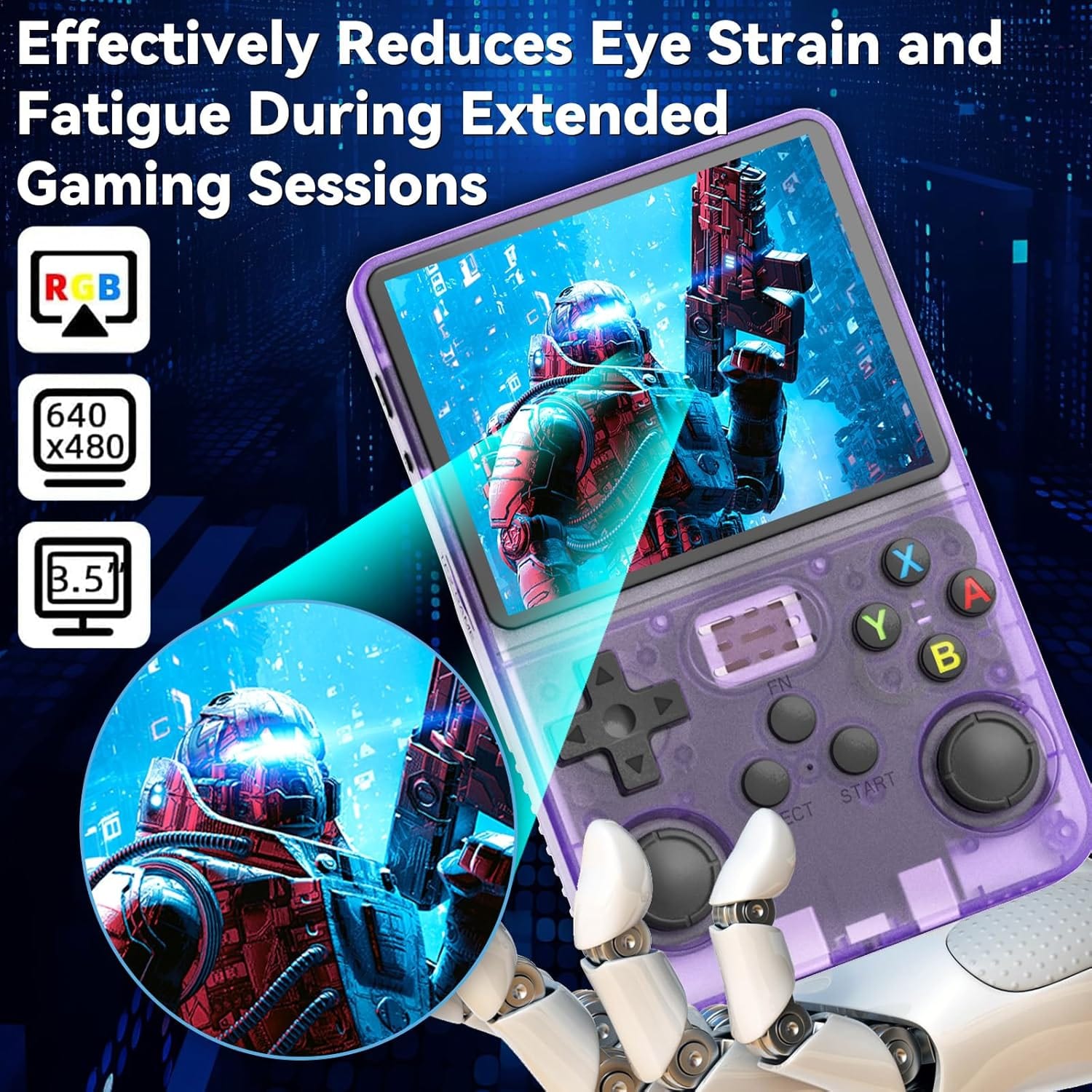 R36S Handheld Game Console,3.5-Inch IPS Screen Retro Gaming Console,3500mAh,Built in 15000+ Games