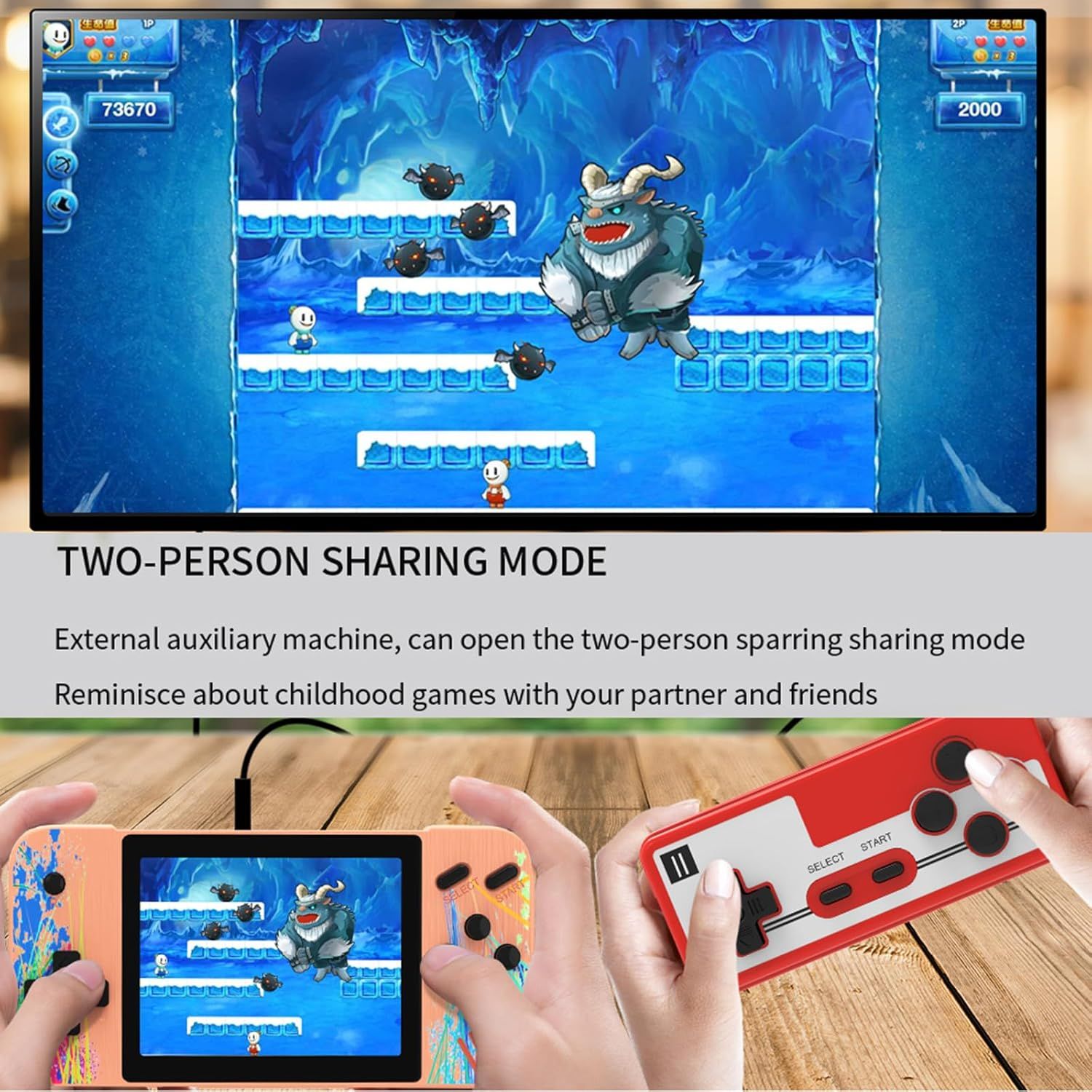 G3 Handheld Game Console 8-Bit Portable Classic Retro Game Consoles Built-in 800 Video Games 3.5 Inch Horizontal Screen Design