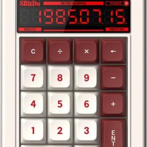 8BitDo Retro 18 Mechanical Numpad, Supports Calculator Mode, Bluetooth/2.4G/Wired Numpad for Windows and Android