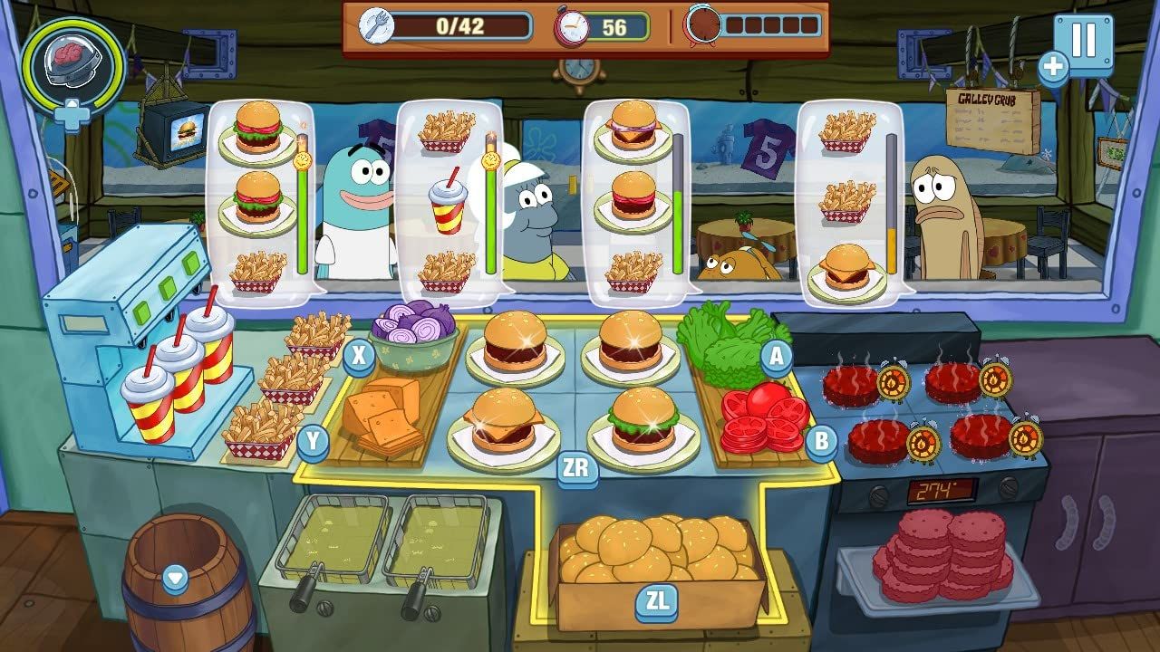 Spongebob: Krusty Cook-Off - Extra Krusty Edition - Children Game - Cartoon - Cooking Restaurant Video Game