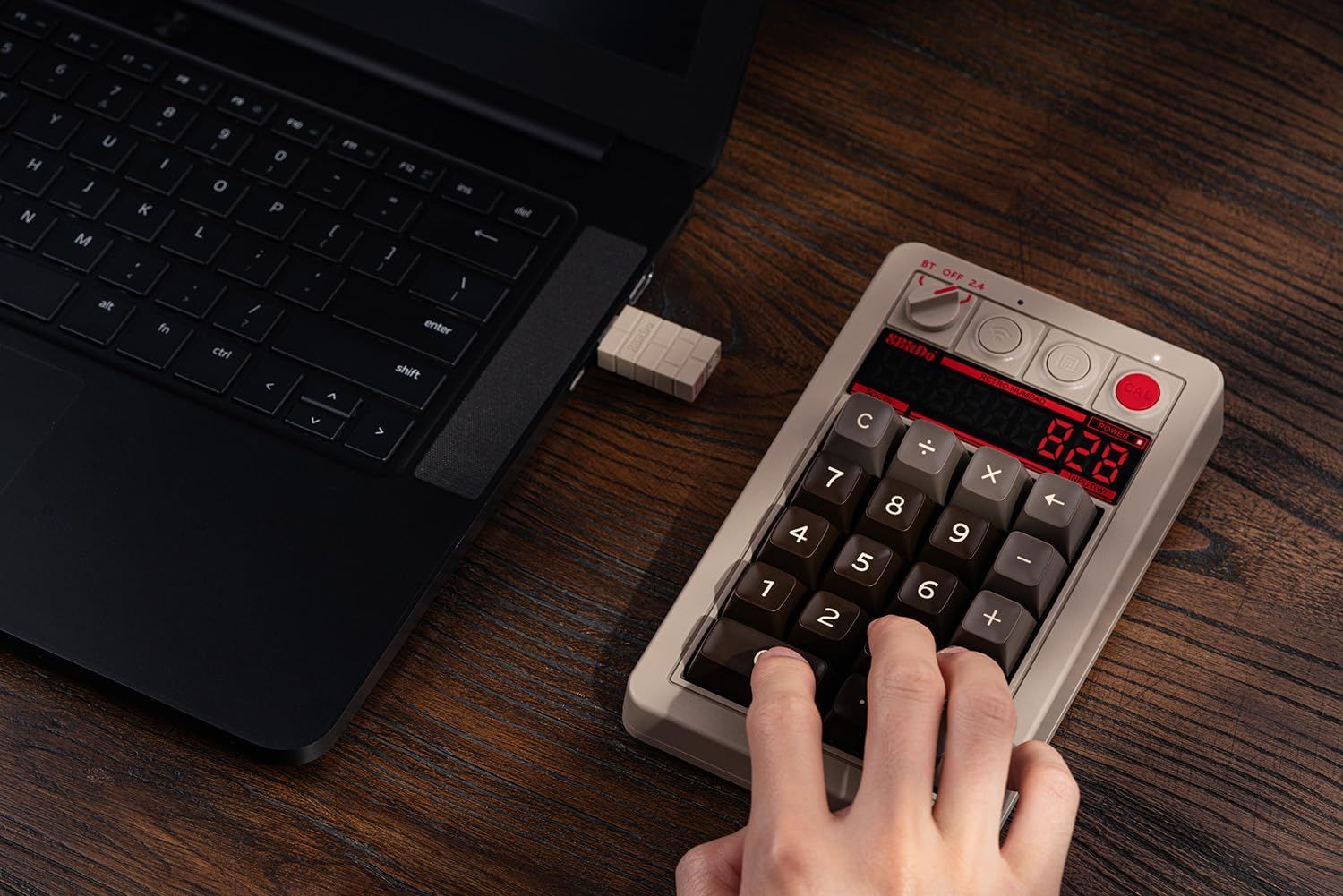 8BitDo Retro 18 Mechanical Numpad, Supports Calculator Mode, Bluetooth/2.4G/Wired Numpad for Windows and Android