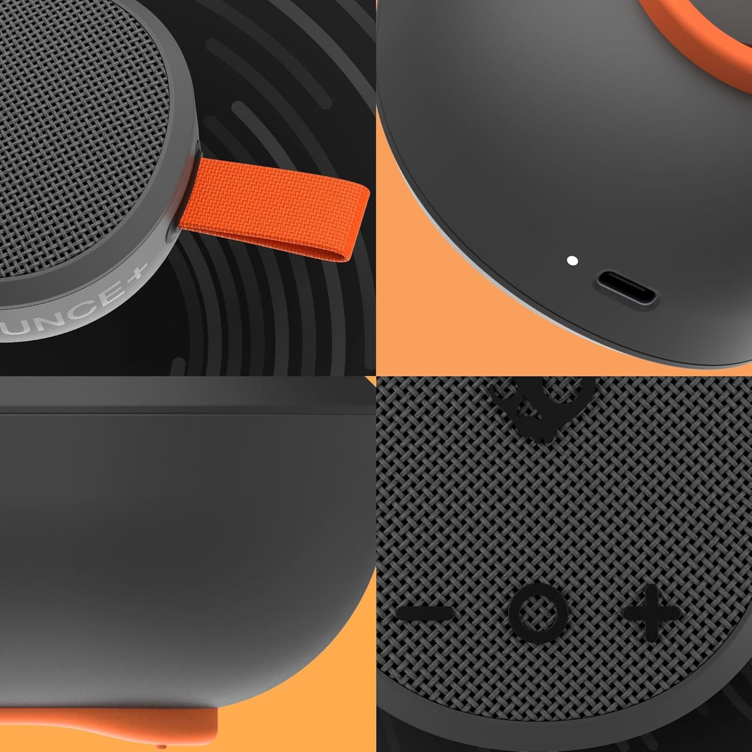 Skullcandy Ounce+ Wireless Mini Portable Bluetooth Speaker - IPX7 Waterproof, 16 Hour Battery, TWS,Nylon Carry Strap