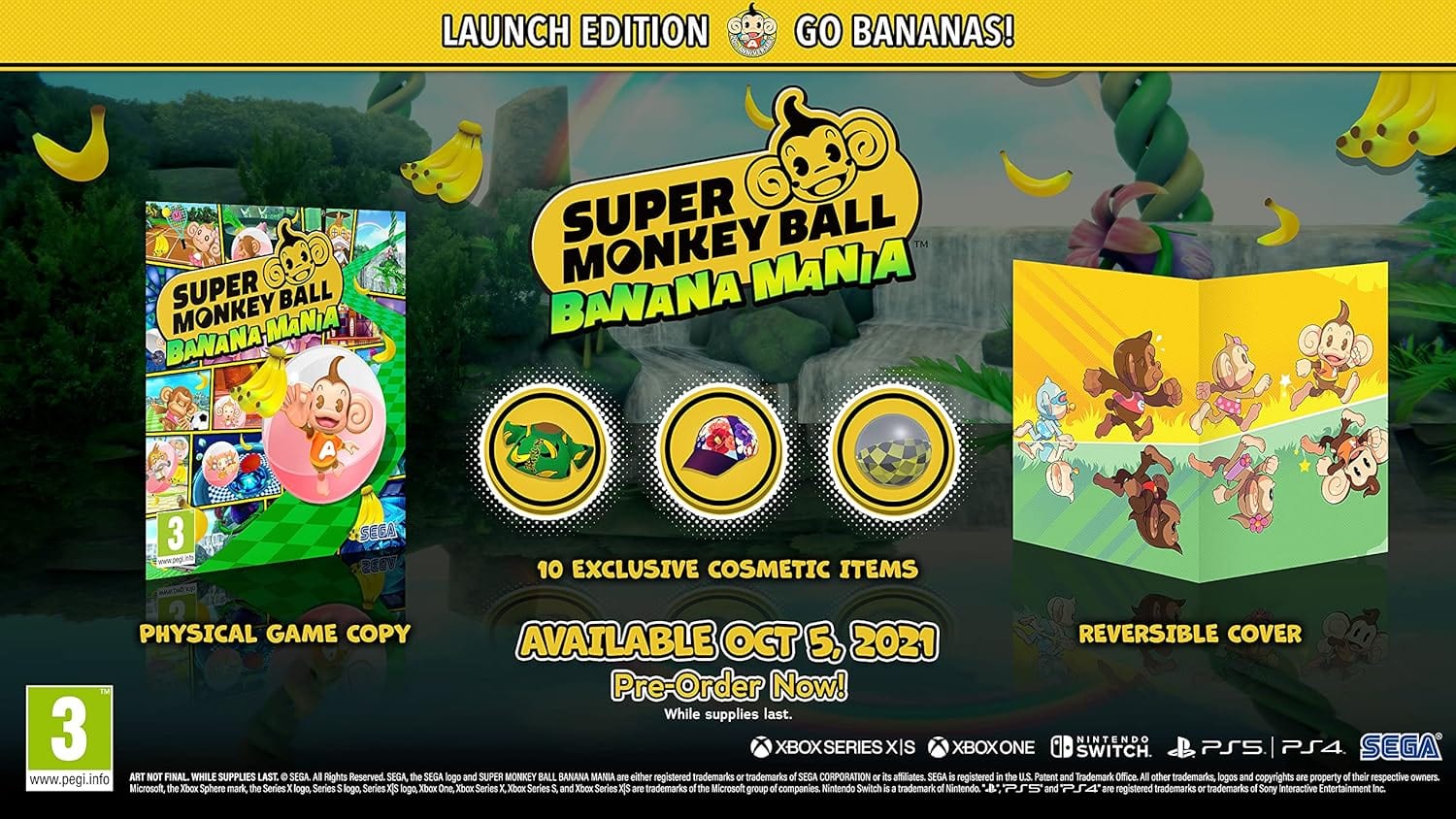 Super Monkey Ball Banana Mania: Launch Edition - Nintendo Switch - Fun Children and Family Multiplayer Co-op game