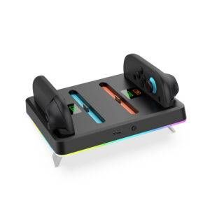 Nintendo Switch 2 Charging Dock 4 Controllers - RGB Lighting Wall Mountable - DOBE