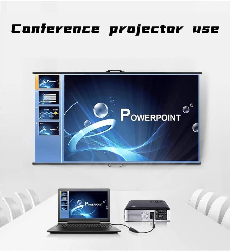 HDMI to VGA Adapter Cable 6ft, Gold-Plated Connectors - Compatible with Laptop, Monitor, Projector, TV, Xbox, Roku