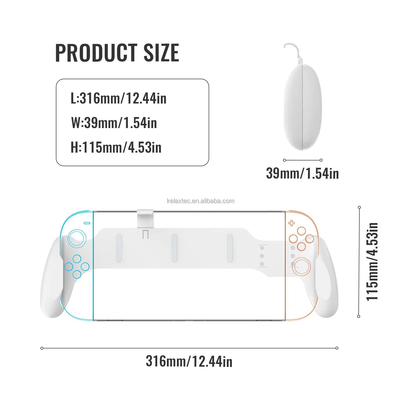 Nintendo Switch 2 Handle with Non-Slip Grip OLED Grips - NS2 Accessory