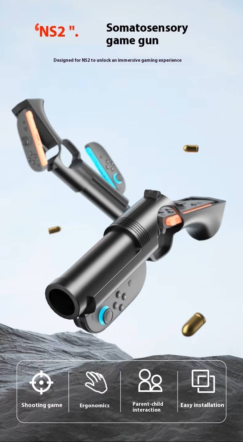 Nintendo Switch 2 Shooting Rifle Gun Joycon Controller Grip - NS2 Motion Sensing Game Handle Accessory