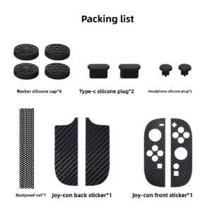 Nintendo Switch 2 Protective Set: Dust Plug+Handle Sticker+Silicone Thumbsticks