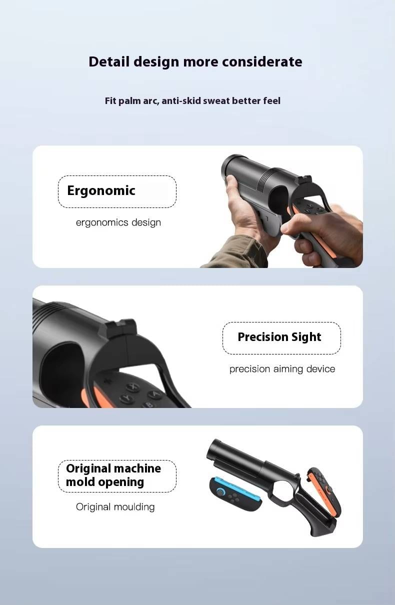 Nintendo Switch 2 Shooting Rifle Gun Joycon Controller Grip - NS2 Motion Sensing Game Handle Accessory