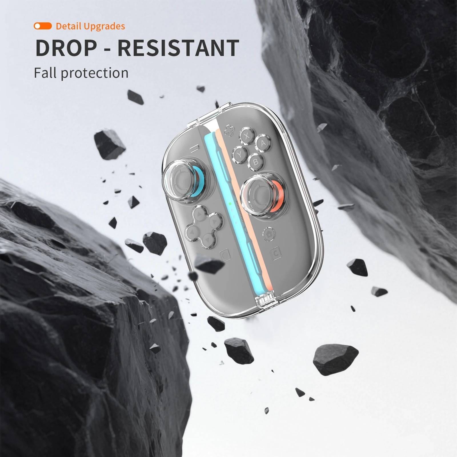 Nintendo Switch 2 Joy-Con Storage Case Transparent Hard Shell Protective Cover with Game Cards Storage