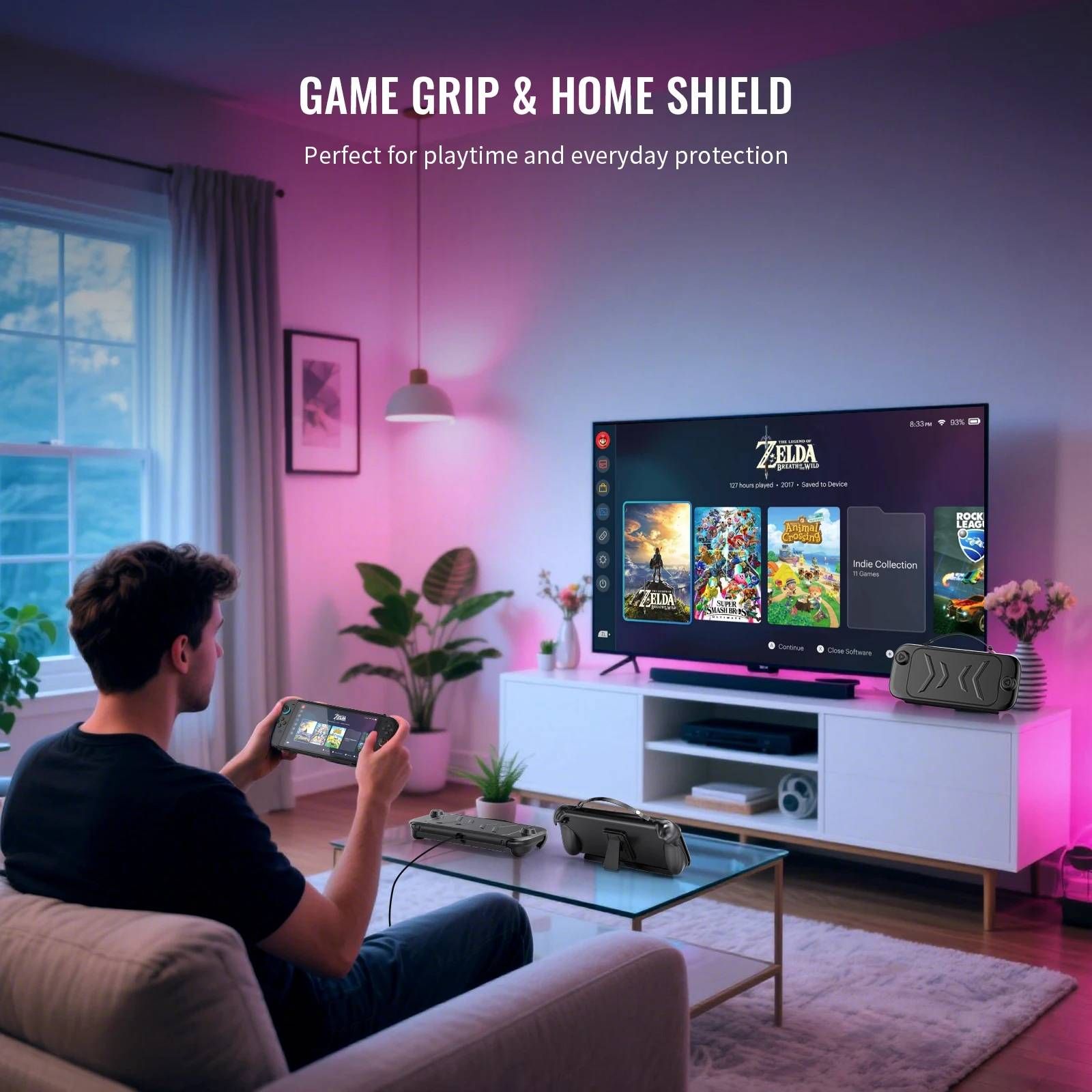 Nintendo Switch 2 Removable TPU Cover Protective Carry Case with Bracket for Switch 2 NS2 Accessories - JYS