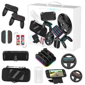 Nintendo Switch 2 Accessory Set Gift Box: Carry Bag+Handle+Steering Wheel+Card Box+Tempered Glass+Protective Case