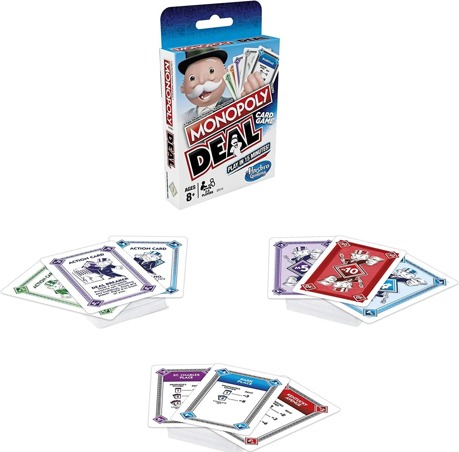 MONOPOLY Deal Card Game, Quick-Playing Card Game for 2-5 Players, Game for Families and Kids Ages 8 and Up