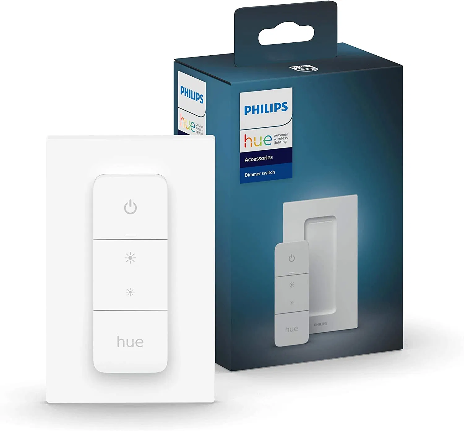 Philips Hue v2 Smart Dimmer Switch and Remote, Installation-Free, Smart Home, Exclusively for Philips Hue Smart Lights (2021 Version), White