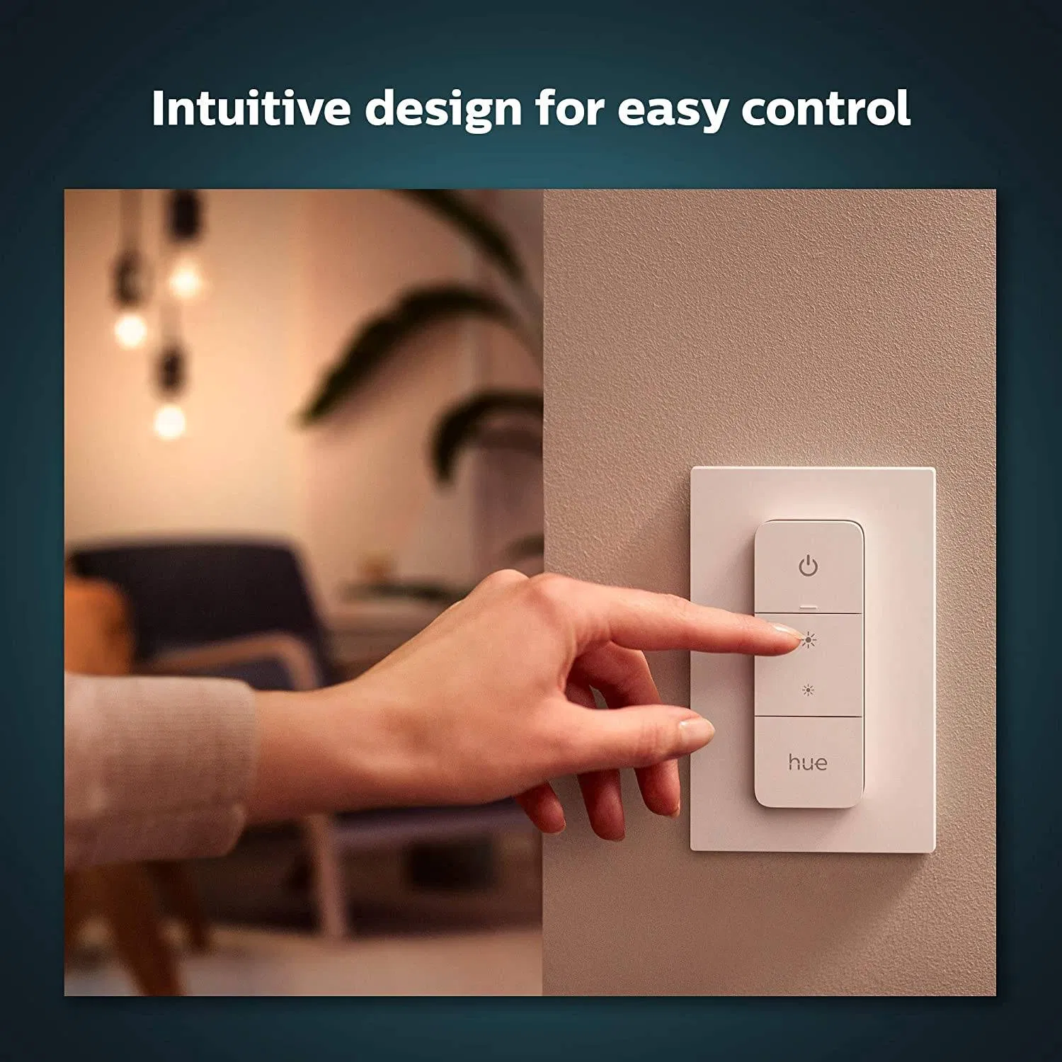 Philips Hue v2 Smart Dimmer Switch and Remote, Installation-Free, Smart Home, Exclusively for Philips Hue Smart Lights (2021 Version), White