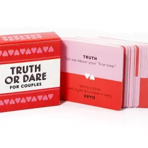 Truth or Dare for Couples: 50 Questions and Challenges (Sexy Date Night Card Game for Couples, Naughty Party Adult Game for Multiple Players)
