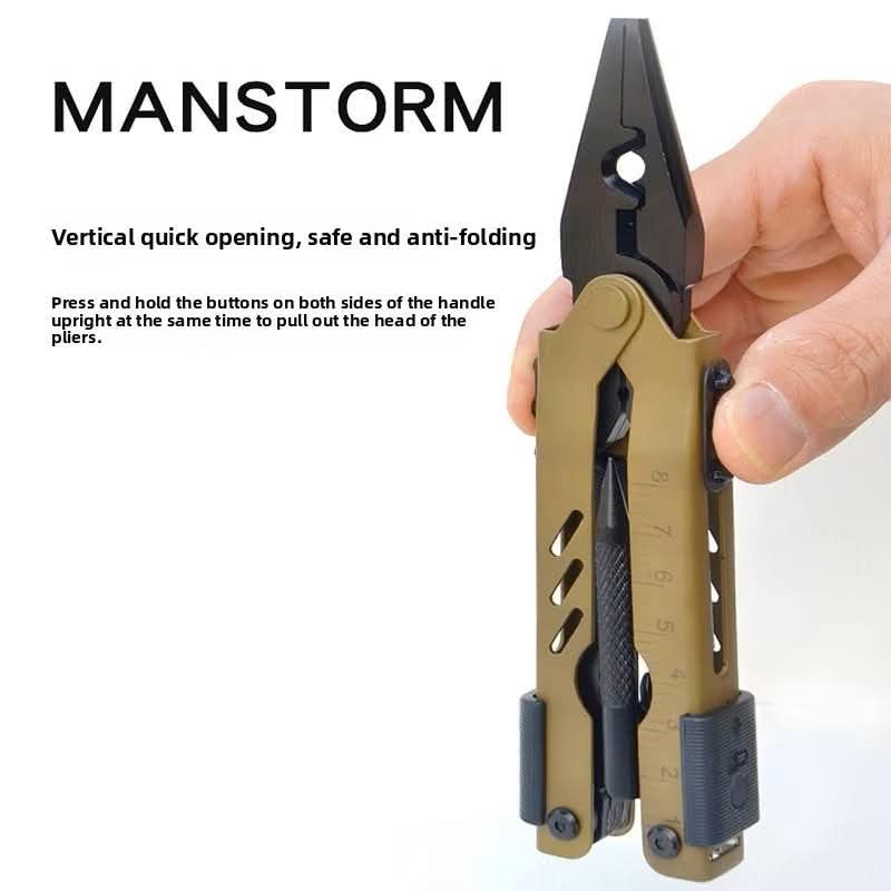 Portable Folding Multi-Function Combination Pliers All-Steel Large-Sized Pliers Outdoor Self-Defense Camping Equipment