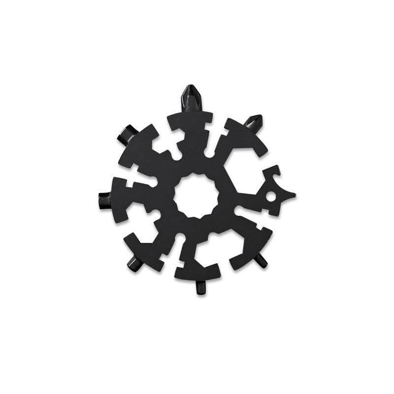 Household Emergency Repair Wrench Multifunctional Combination Tool Black Portable Snowflake Universal Wrench