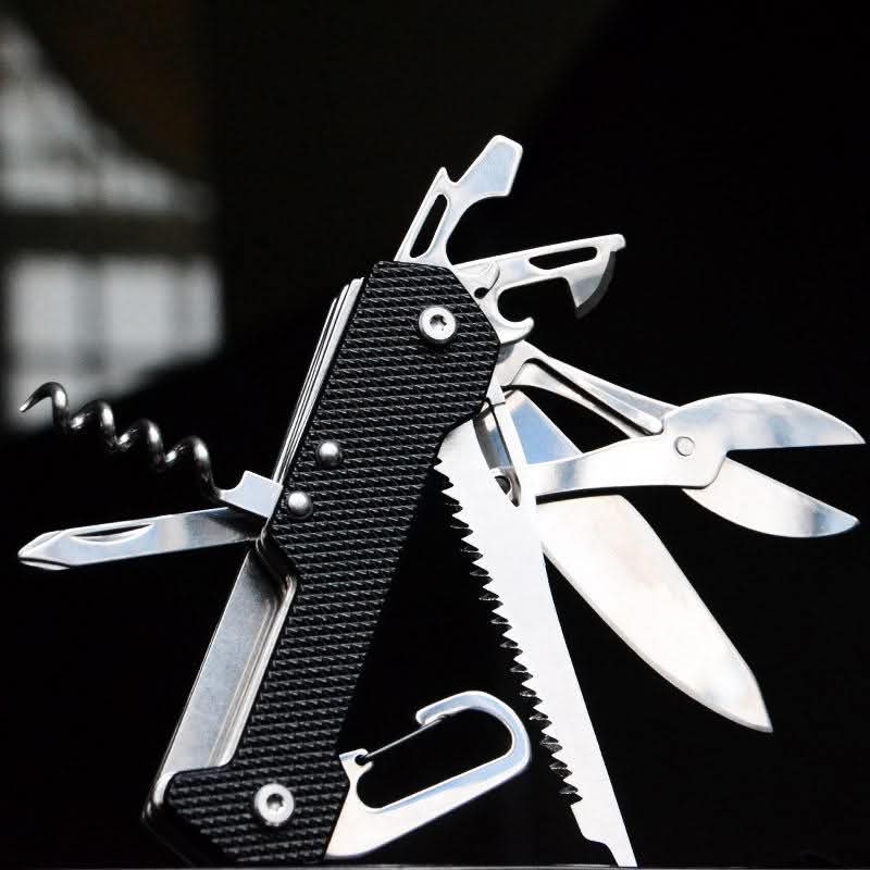 Safebros Hot Selling 3CR13 Stainless Steel Blade Mini Folding Knife Multi-Tool Swiss Knife Multitool Pocket camping and outdoor Model KE23