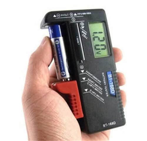 Safebros Digital Battery Tester Volt Checker for AA AAA C D 9V 1.5V Button Cell BT-168D LCD/Analog Display