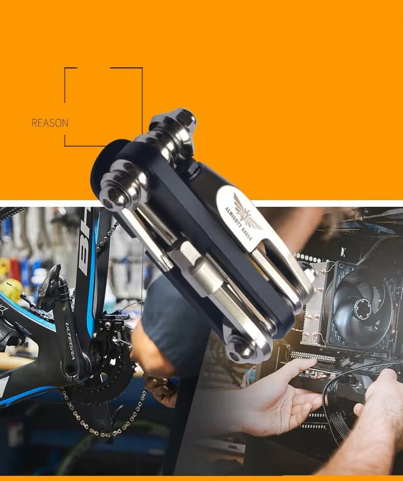 Safebros Bicycle Repairing Multi-Tool Set Tool Kit Cycling Accessories Bike Combination Tools Wrench Chain Breaker Hex Screw