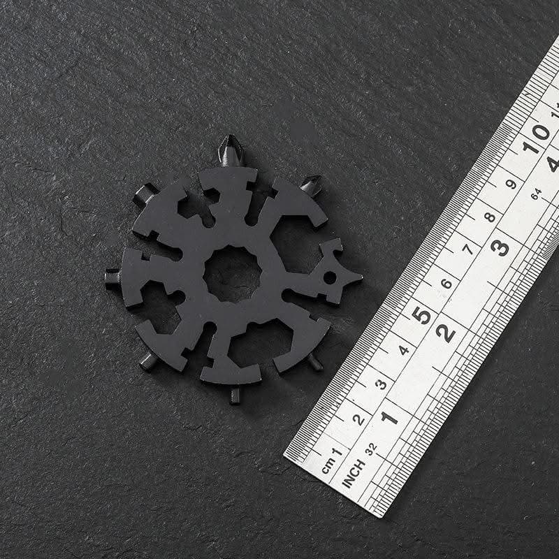 Household Emergency Repair Wrench Multifunctional Combination Tool Black Portable Snowflake Universal Wrench