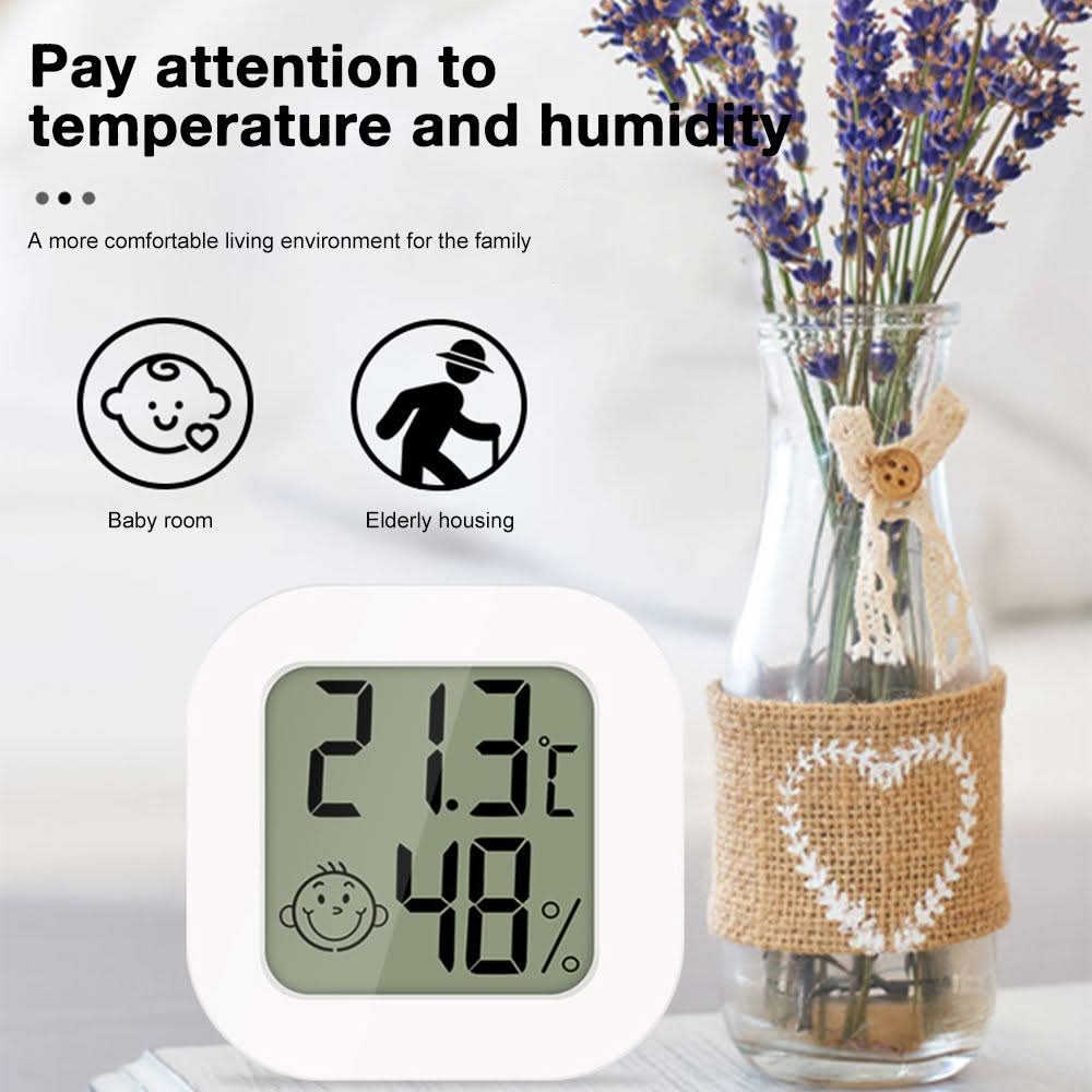 Safebros Indoor Thermometer - Humidity Gauge Meter Digital Hygrometer Room Thermometer for Home, Hight Accurate Temperature and Humidity Monitor for Greenhouse, Reptile, Humidors, Cellar, Office