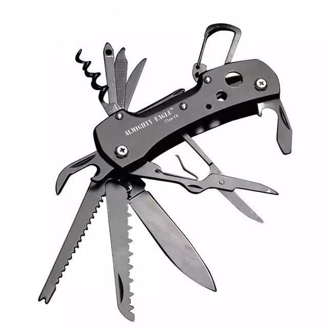 Professional EDC Camping Multi-Tool Knife, 6.5cm Stainless Blade, Multi-functional Tool