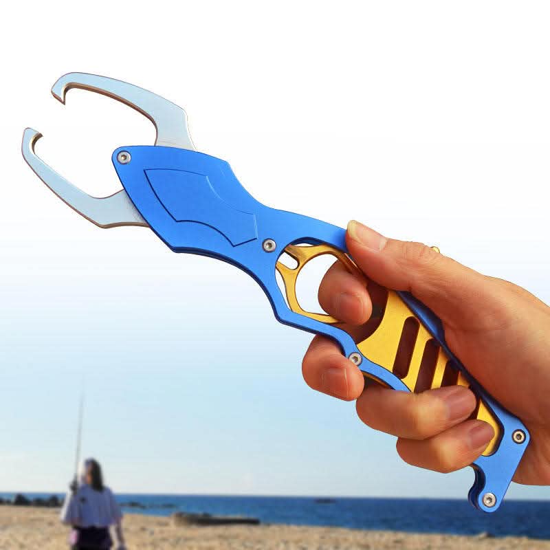 Safebros Aluminum Alloy Fish Lip Grabber Fishing Tool Plier with 4cm Mouth Width for Secure Grip Multi-Use Essential Fishing Accessory