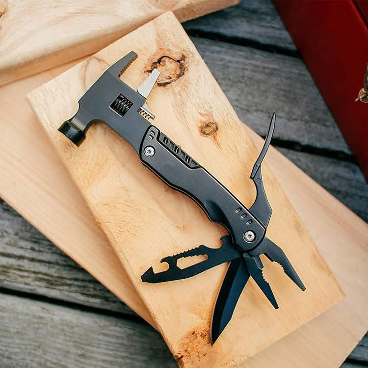 Safebros MUPL-136 Multifunction Pliers Hammer 13 in 1 Foldable Multi-Tool Knife Outdoor Emergency Portable Multipurpose Tool Openers