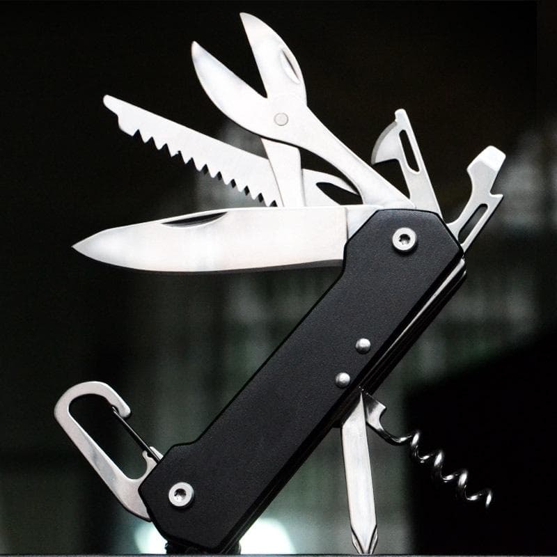 Safebros Hot Selling 3CR13 Stainless Steel Blade Mini Folding Knife Multi-Tool Swiss Knife Multitool Pocket camping and outdoor Model KE23