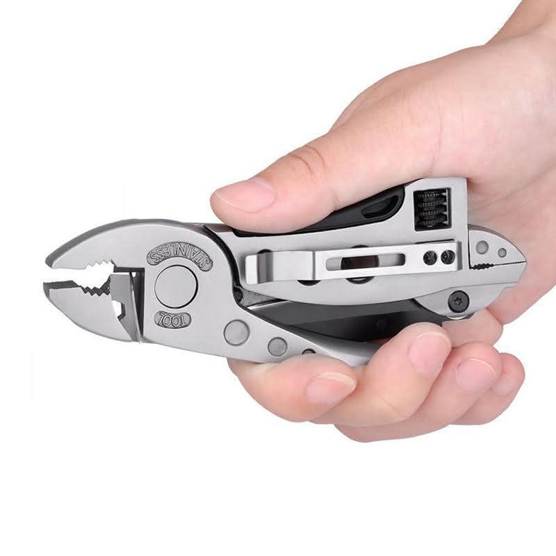 Safebros High Quality Survival Emergency Spanner Hand Multitool Multi-functional Adjustable Wrench Tools Plier