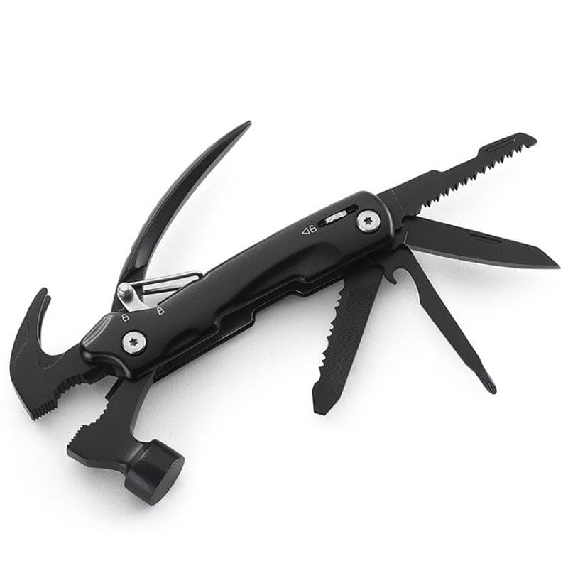 Safebros PF17 Multi-functional Knife Pliers Hammer Folding Portable Aluminum Claw Hammer Multi-Purpose Emergency Tool