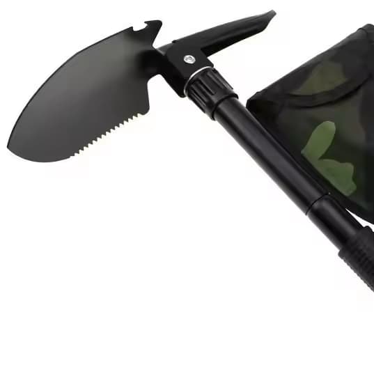 Safebros Small Portable Industrial Grade Multi-Function Folding Snow & Garden Shovel with Squared Blade for Self-Defense and Outdoor Camping Use