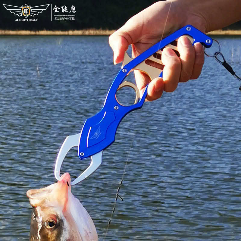 Safebros Aluminum Alloy Fish Lip Grabber Fishing Tool Plier with 4cm Mouth Width for Secure Grip Multi-Use Essential Fishing Accessory
