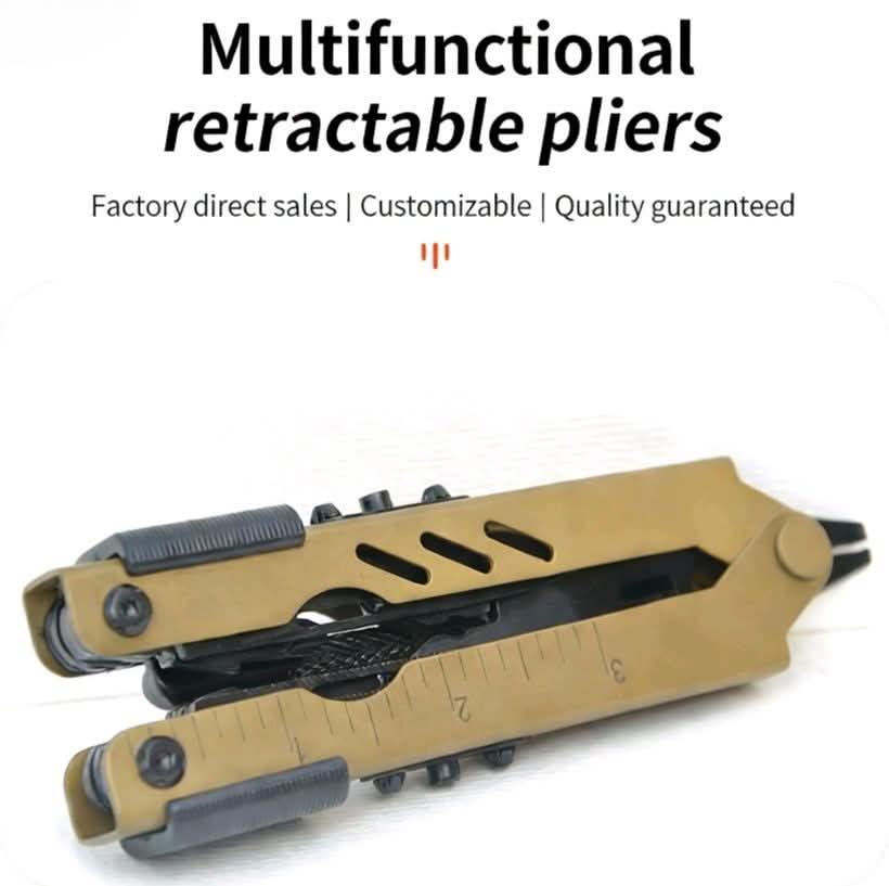 Portable Folding Multi-Function Combination Pliers All-Steel Large-Sized Pliers Outdoor Self-Defense Camping Equipment