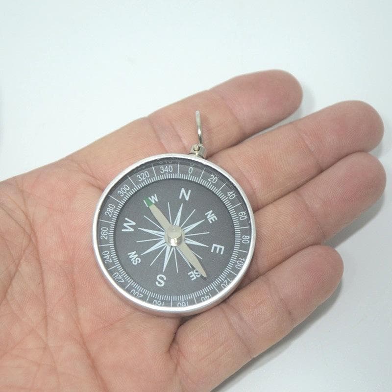 Safebros Compass Hiking Survival Aluminum Alloy G44 Lightweight Keychain Portable Mini Outdoor Camping Wild Navigation Instrument Pocket Pointing Guide Tool Emergency Travel Kids