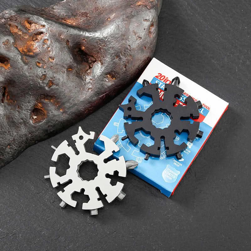 Household Emergency Repair Wrench Multifunctional Combination Tool Black Portable Snowflake Universal Wrench