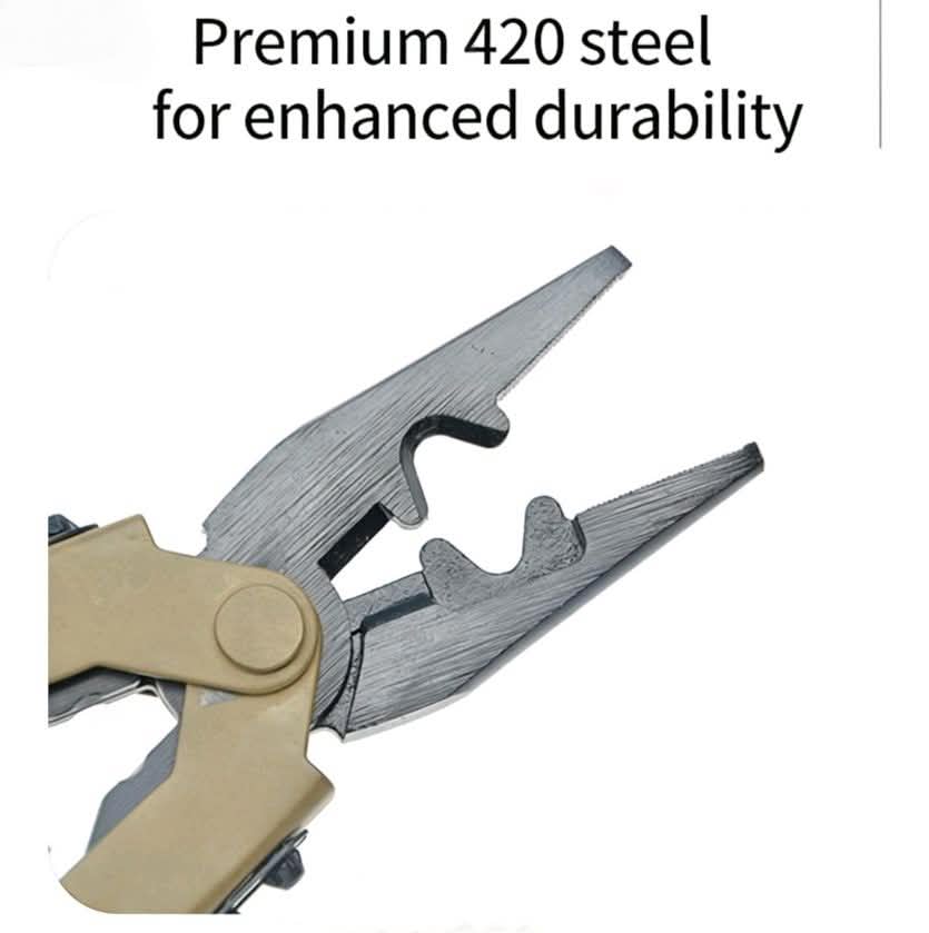 Portable Folding Multi-Function Combination Pliers All-Steel Large-Sized Pliers Outdoor Self-Defense Camping Equipment