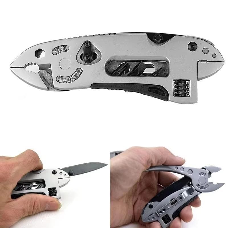 Safebros High Quality Survival Emergency Spanner Hand Multitool Multi-functional Adjustable Wrench Tools Plier